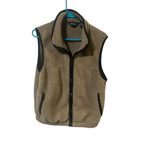 Eddie Bauer Size‎ Small Tan Polartec Fleece Vest